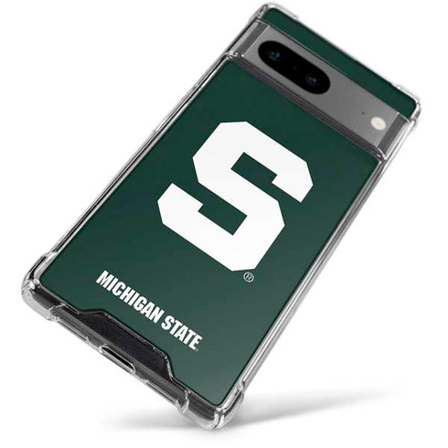 Michigan State University Spartans S Google Pixel 7a Clear Case